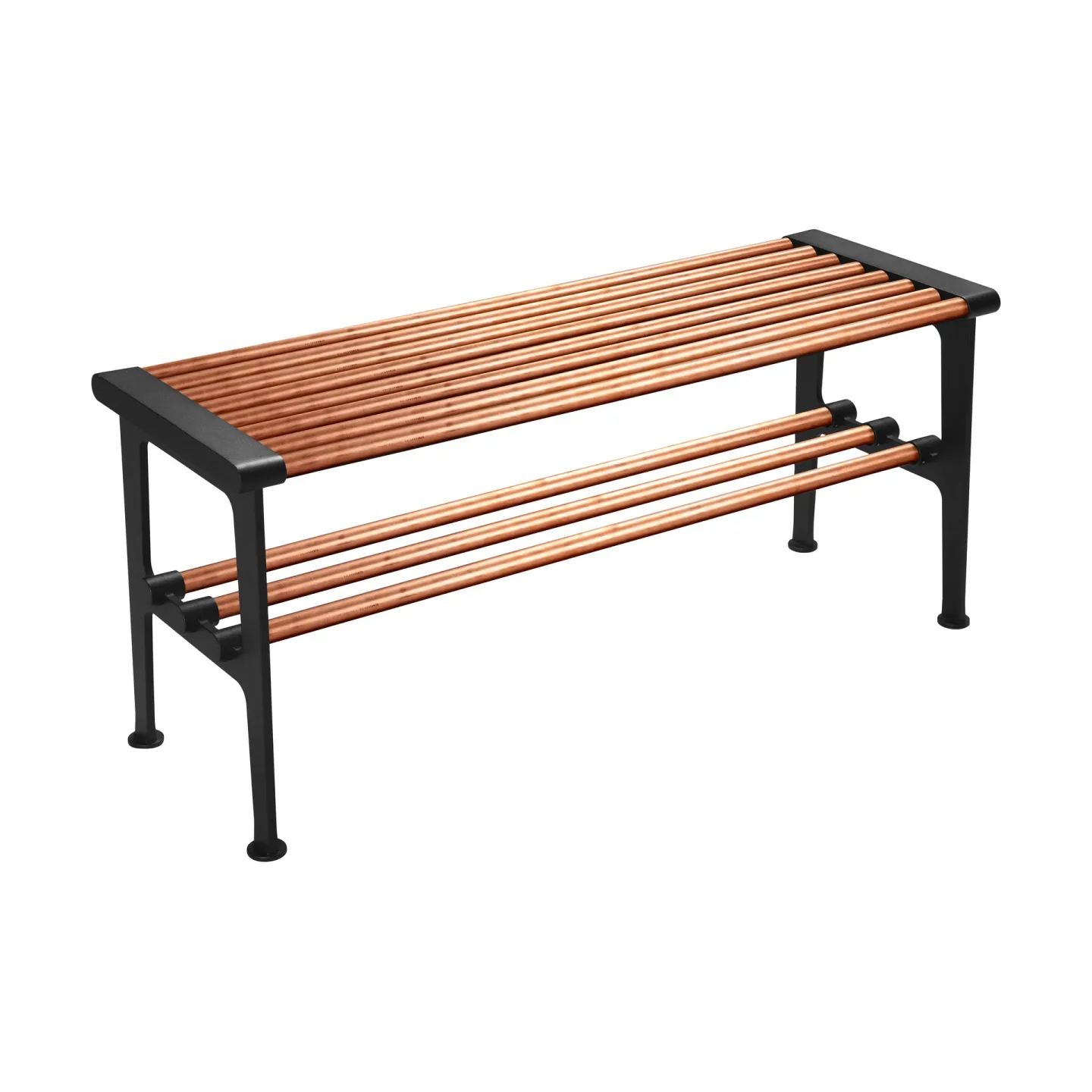 Essem Design Nostalgi bänk 100 cm Koppar-svart