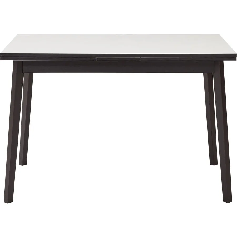 Esstisch Sinthya schwarz/weiss Eiche, Melamin Massivholz B 120 T 80 cm