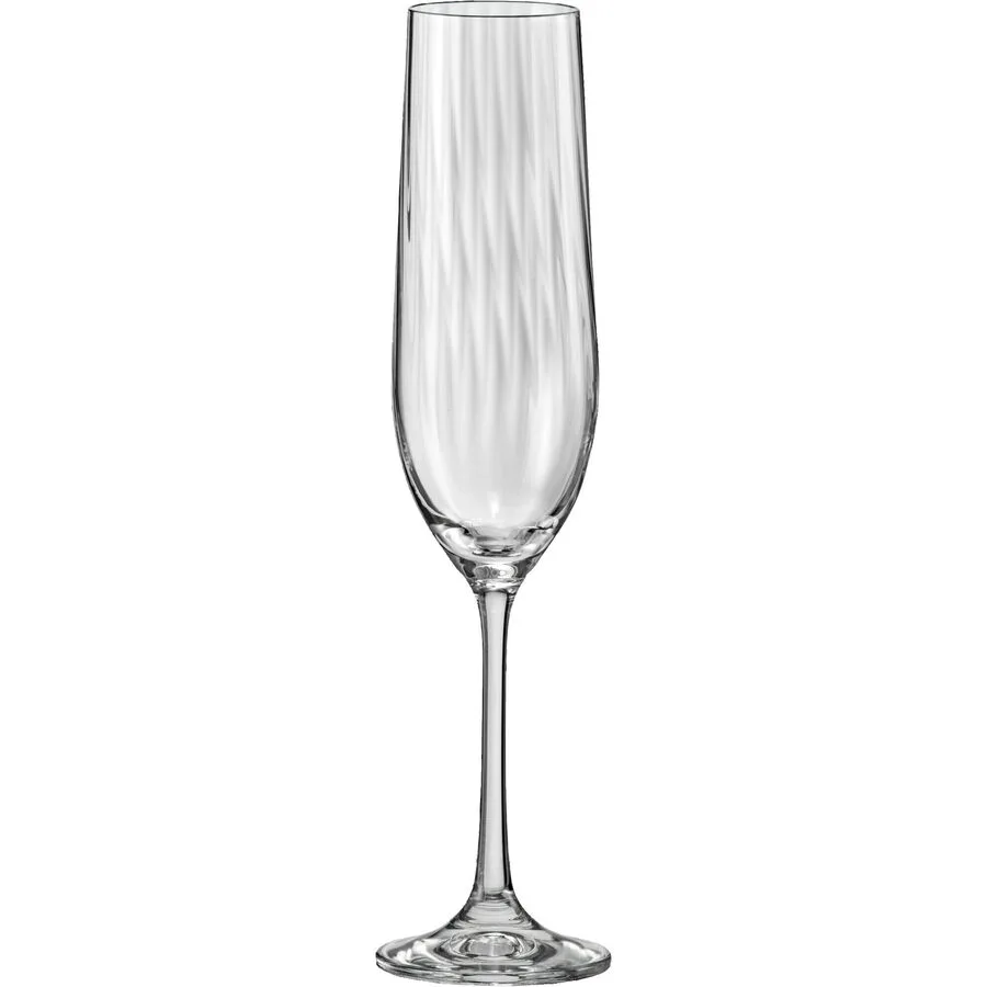 Fine2Dine Champagnergläser-Set Optic Transparent Glas 24.1 cm 6 cm