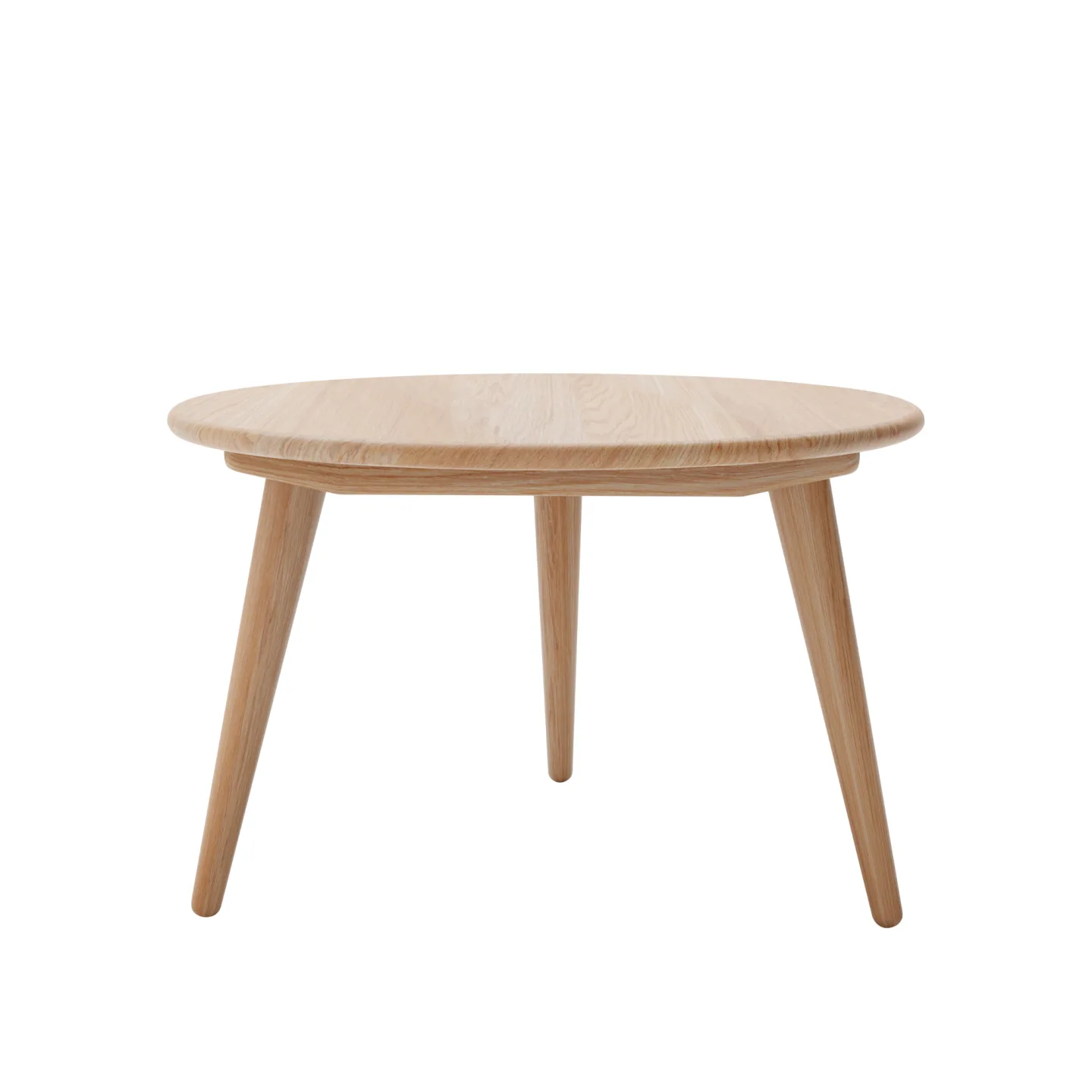 Carl Hansen - CH008, Oljad Ek, Ø 78 cm - Höjd 48 cm - Soffbord - Hans J. Wegner - Träfärgad - Trä