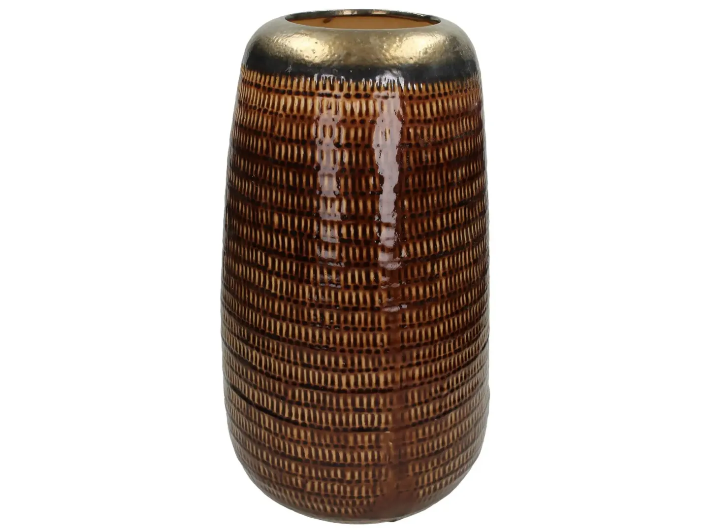 Kersten Vase Keramik Braun H: 43 cm | Schubiger Möbel