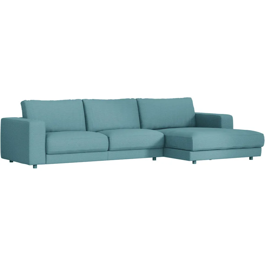 Ecksofa Ava Rechts Bezug: 88% Polyester, 12% Polyacryl petrol B 330 T 170 cm - Möbel Konfigurator: Traummöbel individuell zusammenstellen