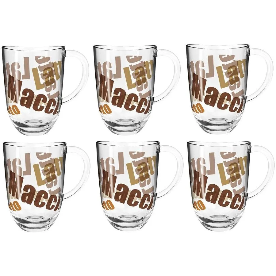 Latte-Macchiato-Becher-Set Leonardo Transparent Glas 11.7 cm