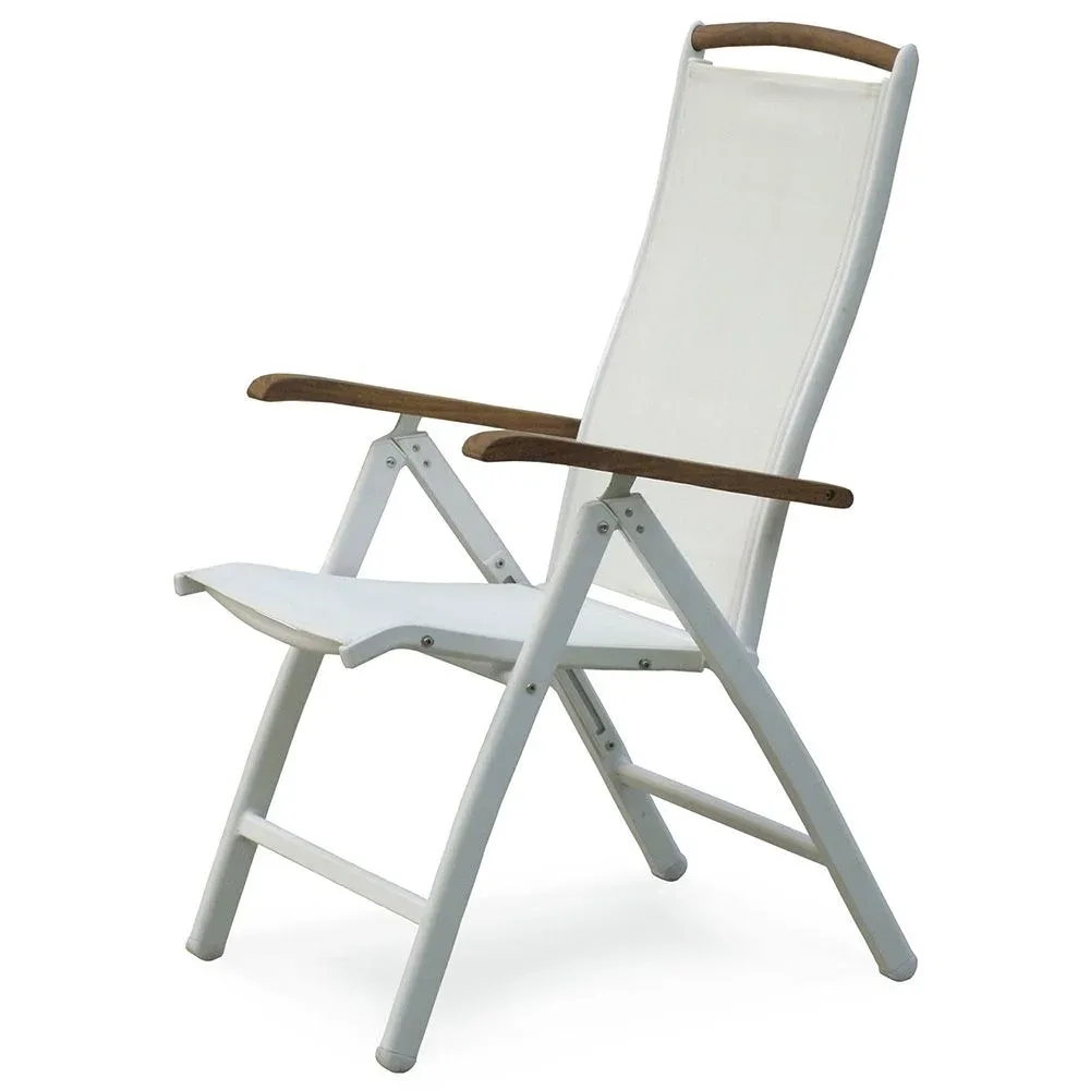 Hillerstorp, Nydala Sessel Weiß/Weiß Teak