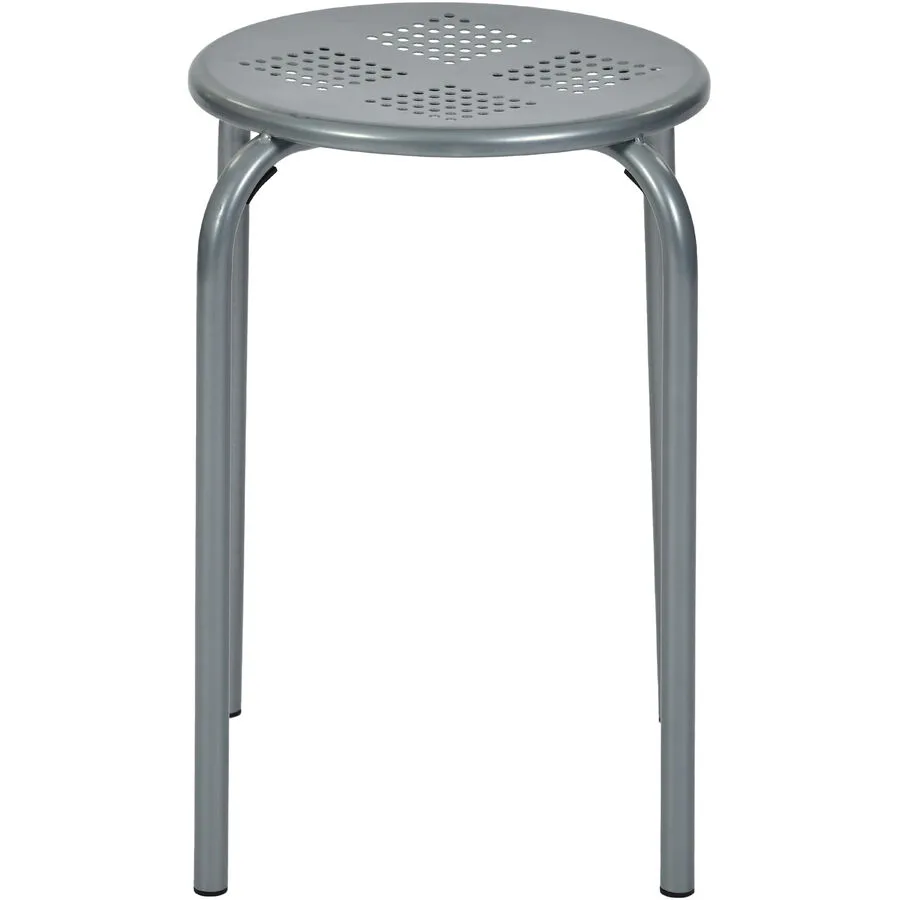 Hocker Maleya Silber Metall 30 cm 45 cm
