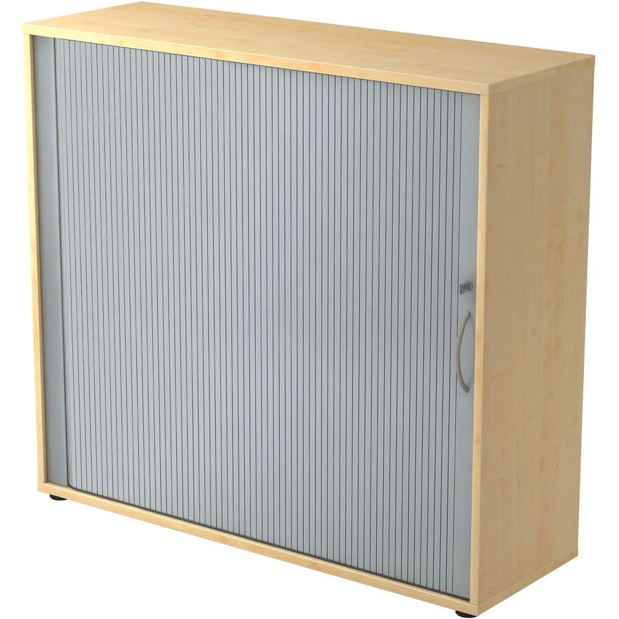 Aktenschrank Office Silber, Ahorn Holzwerkstoff, Kunststoff B 120 H 110 cm