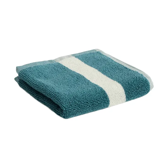 HAY Stripe Handtuch Petrol blue, 30x29