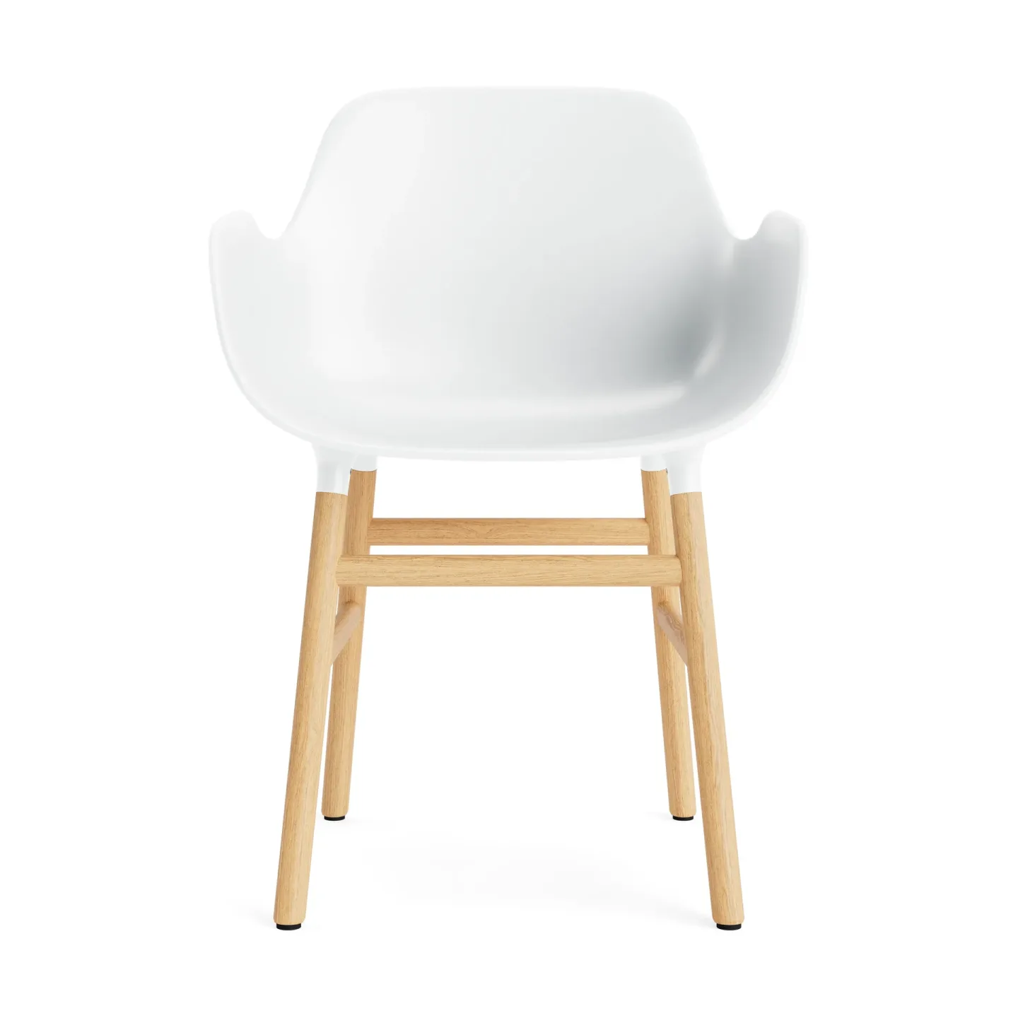 Normann Copenhagen Form Armlehnstuhl White, Eichenholzbeine
