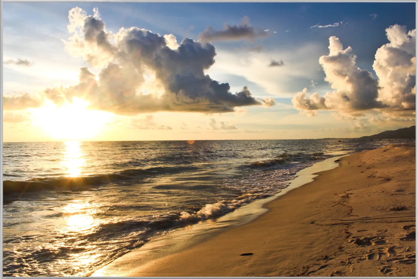 image LAND Bild mit Rahmen Abendstimmung am Meer | Schubiger Möbel