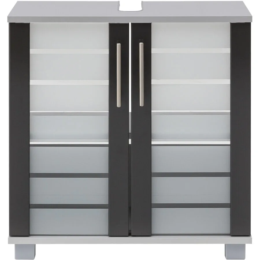 Waschbeckenunterschrank Nikom Silber Holzwerkstoff 59.8 cm 32.6 cm