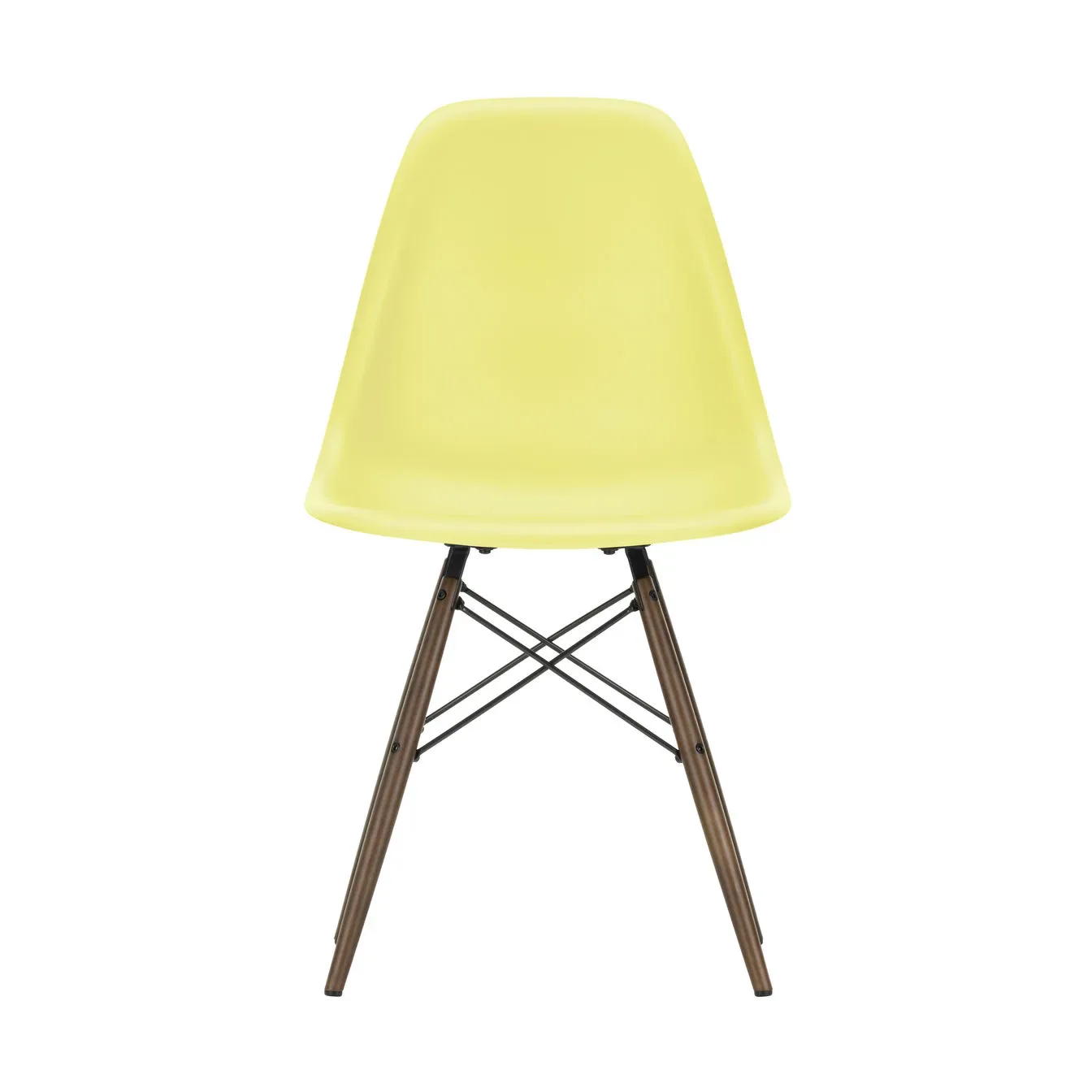 Vitra Eames Plastic Side Chair RE DSW stol 92 citron-dark maple