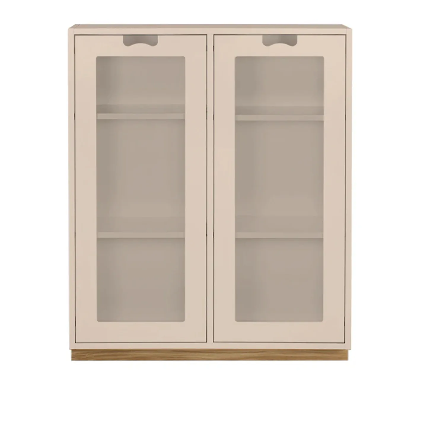 Asplund - Snow Cabinet E D42 Glass Doors - Rose, Ek Sockel - Byråer - Thomas Sandell & Jonas Bohlin - Beige - Trä