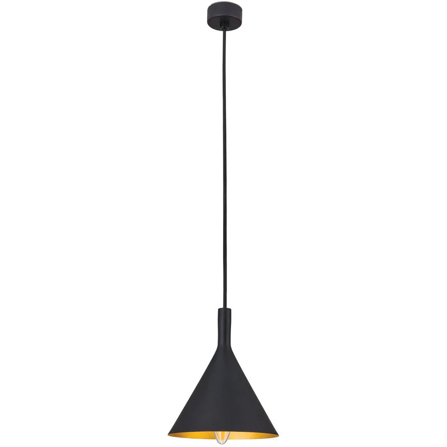 Pendellampe Gunda Gold/Schwarz Aluminium 16.5 cm 20 cm - Farbe: schwarz-gold