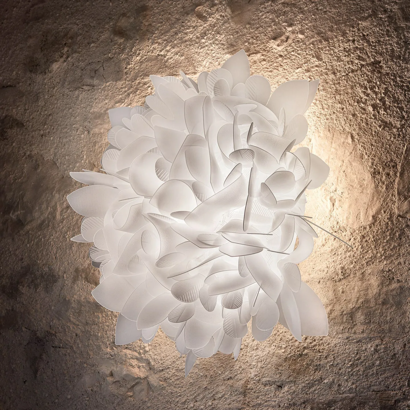 Veli Foliage Medium Wandleuchte, weiß Ø 54 cm - Slamp - Wohnzimmer - Design - Kunststoff - Rund