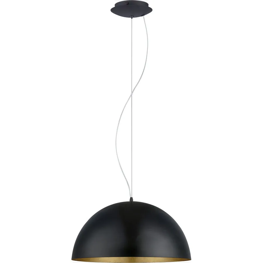Eglo Pendellampe Gaetano 1 Gold/Schwarz Stahl 150 cm - Farbe: schwarz-gold