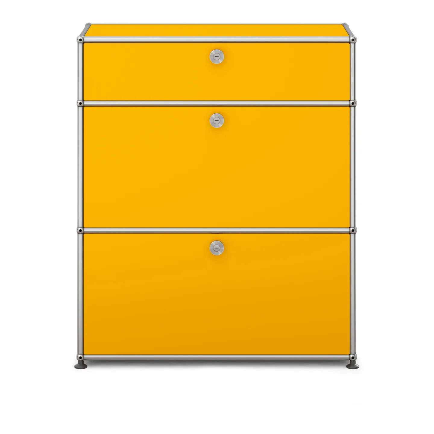 USM - USM Haller Shelf M25 Golden Yellow - Byråer - Fritz Haller & Paul Schärer - Gul - Metall