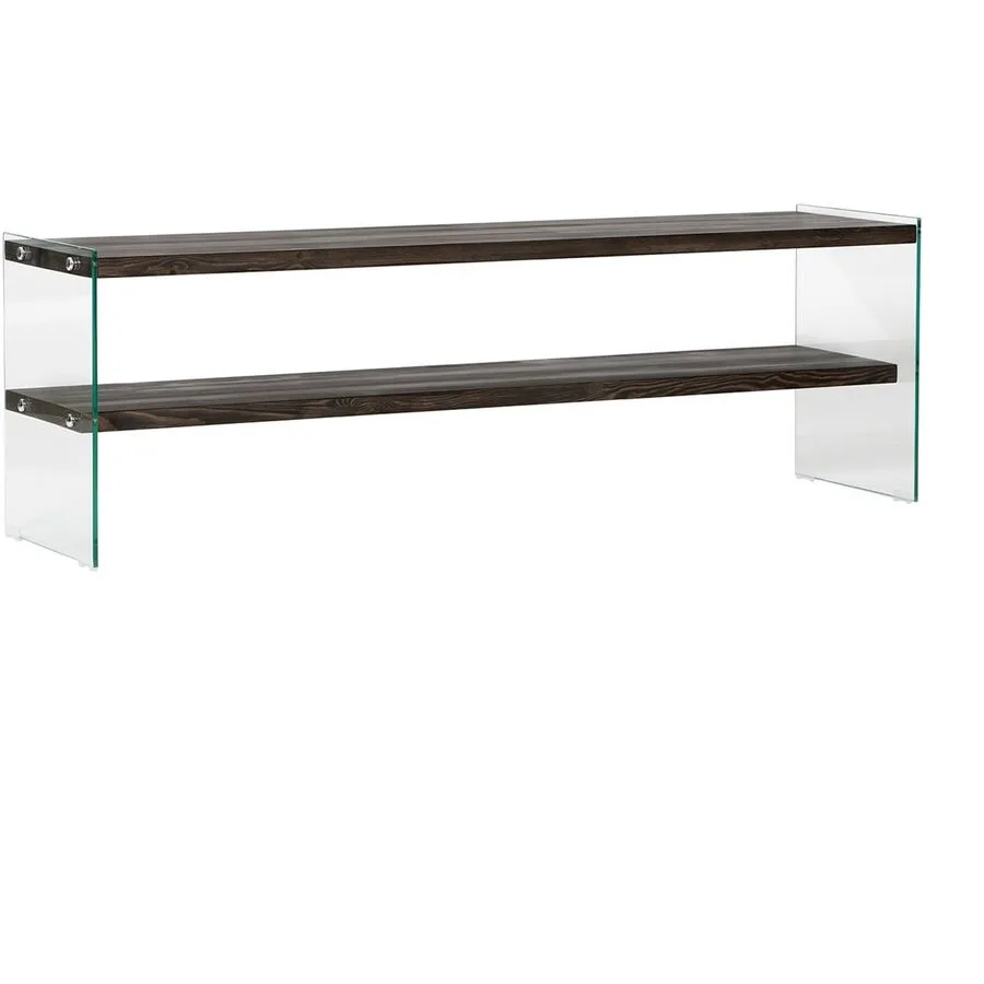 TV-Möbel Yasam anthrazit/transparent Holzwerkstoff B 140 cm 15 kg
