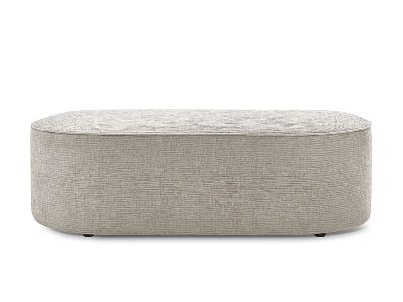 Hocker BOBOCHIC ROUSSEAU 70x140x45cm stoff mit textur beige
