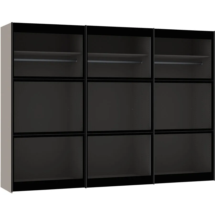 Kleiderschrank Arena Collection transparent Holzwerkstoff/Glas B 301 cm - Schweizer Möbelhersteller
