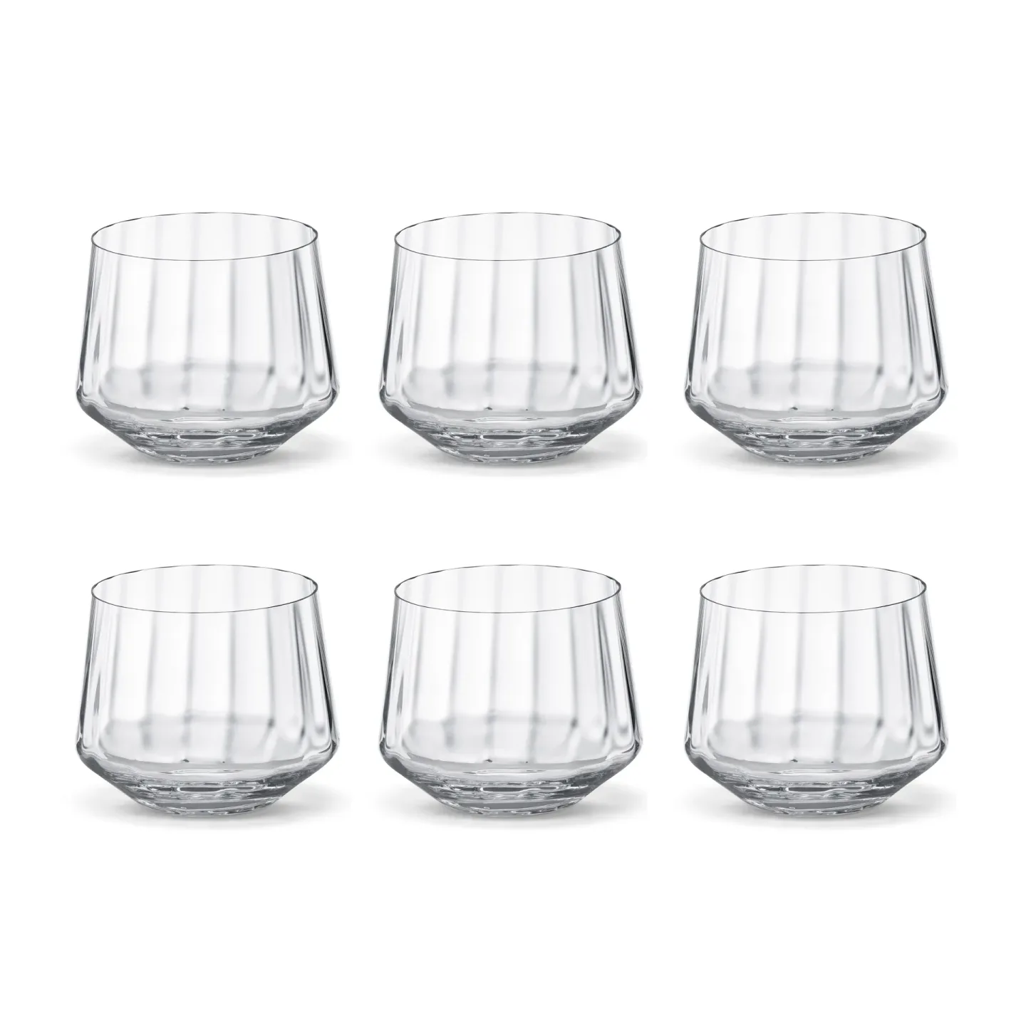 Georg Jensen Bernadotte Wasserglas flach 25cl 6er Pack Kristallin