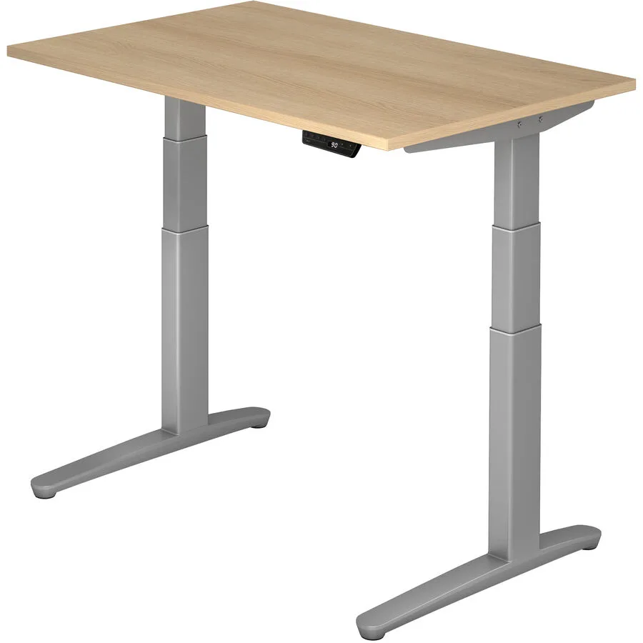 Schreibtisch Office Eiche Dekor Holzwerkstoff Höhenverstellbar B 120 T 80 cm