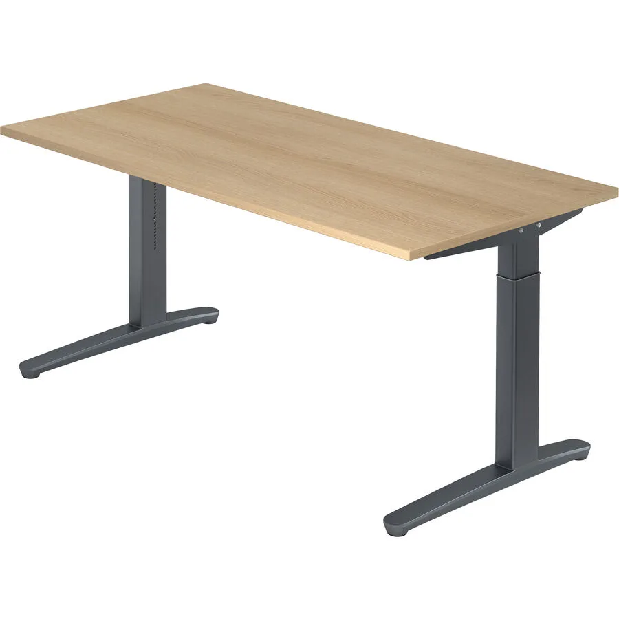 Schreibtisch Office eiche Holzwerkstoff B 160 T 80 cm