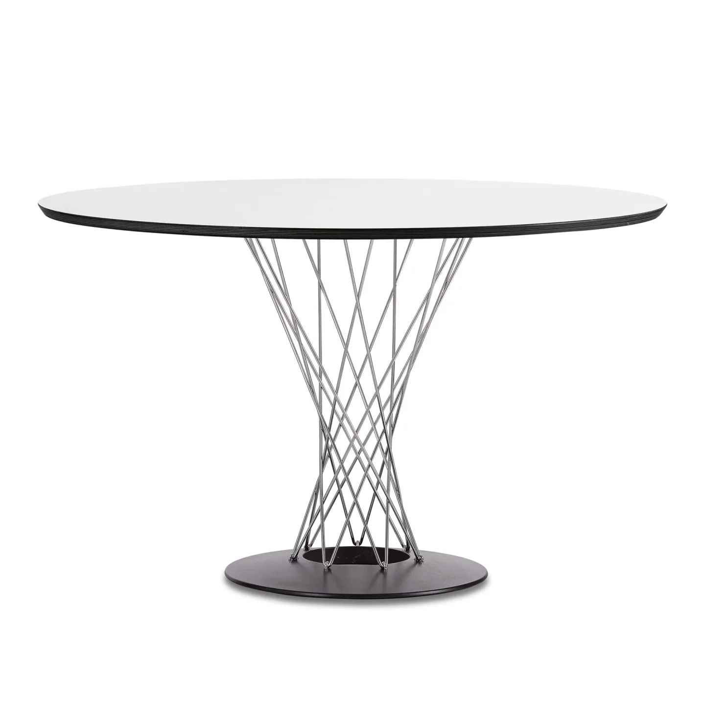 Vitra - Dining Table Ø121 cm - Matbord - Isamu Noguchi - Vit - Metall/Trä