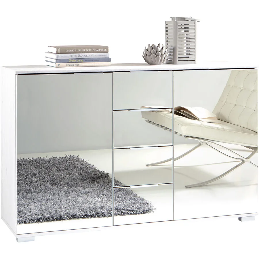 Kommode Peyton C Spiegelglas Holzwerkstoff B 130 H 83 cm