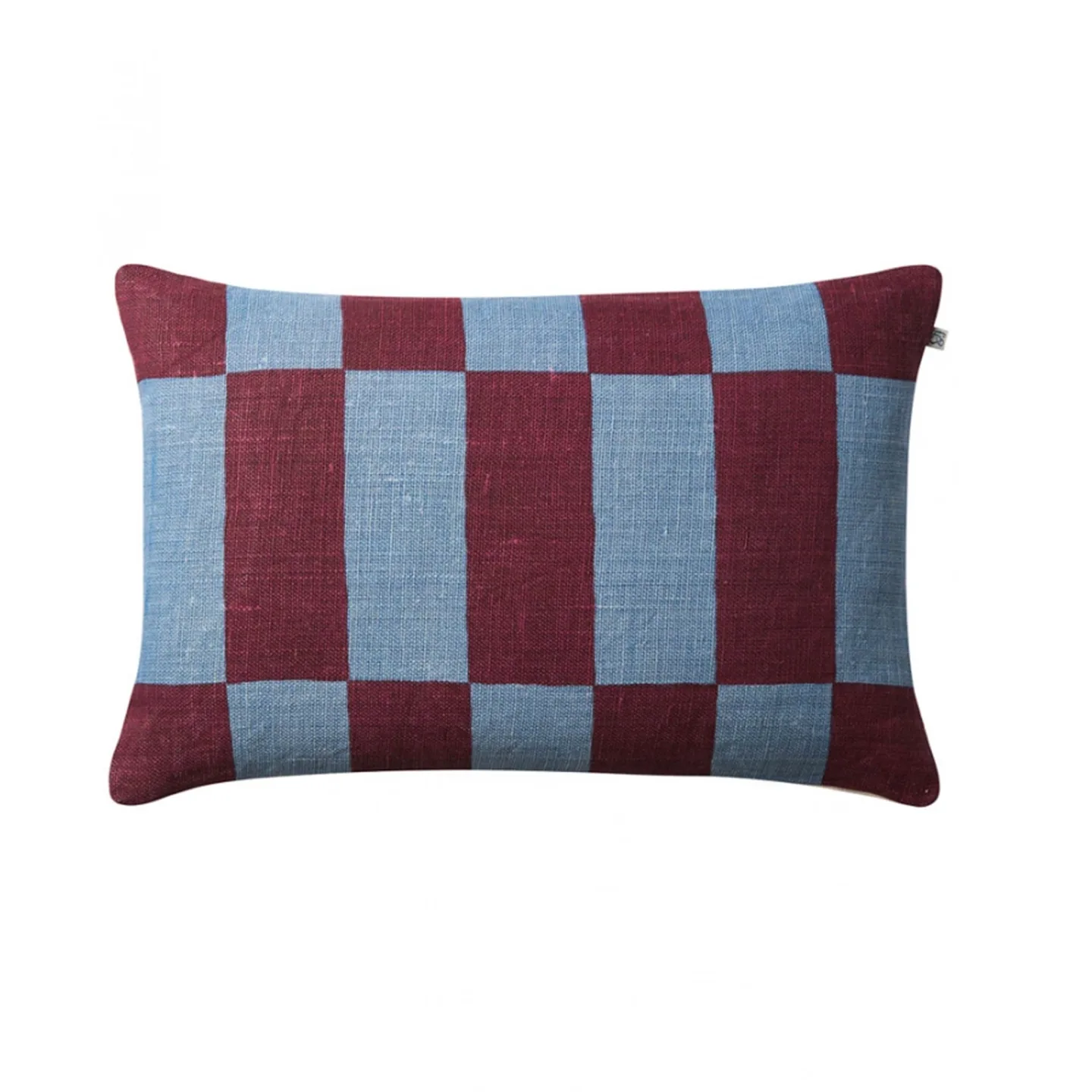 Chhatwal & Jonsson - Samar Cushion Cover Dusty Blue/Ruby 40 x 60 cm - Prydnadskuddar och kuddfodral - Stig Jonsson - Flerfärgad - Textilmaterial