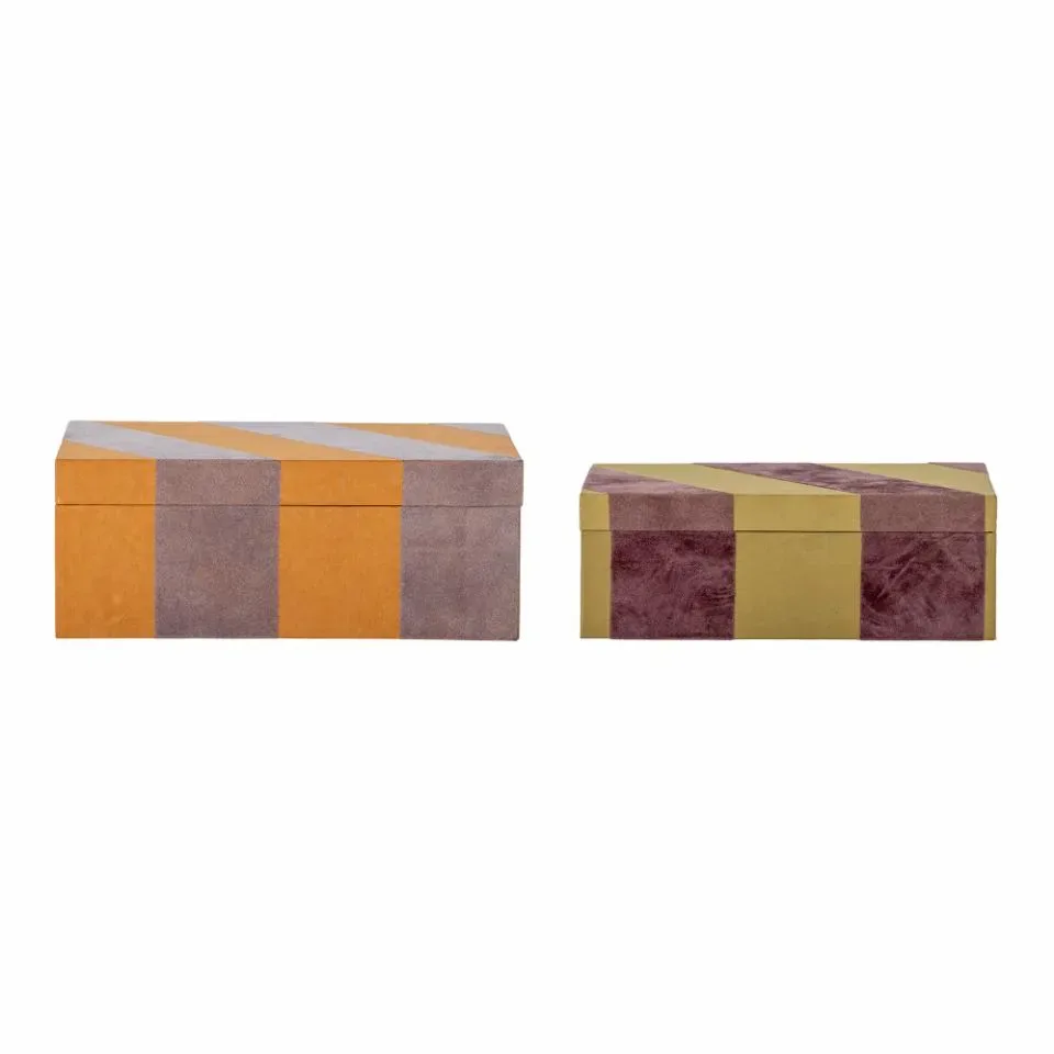 Bloomingville Samira Ask mit Deckel 2er-Pack Orange