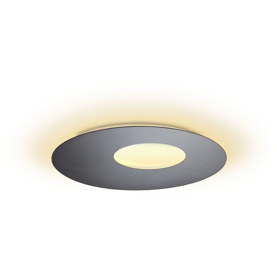Escale Deckenlampe Blade Grau Aluminium 59 cm 3.5 cm - Farbe: anthrazit - LED - Lichtfarbe: Extra warmweiss - LED Energiesparlampen