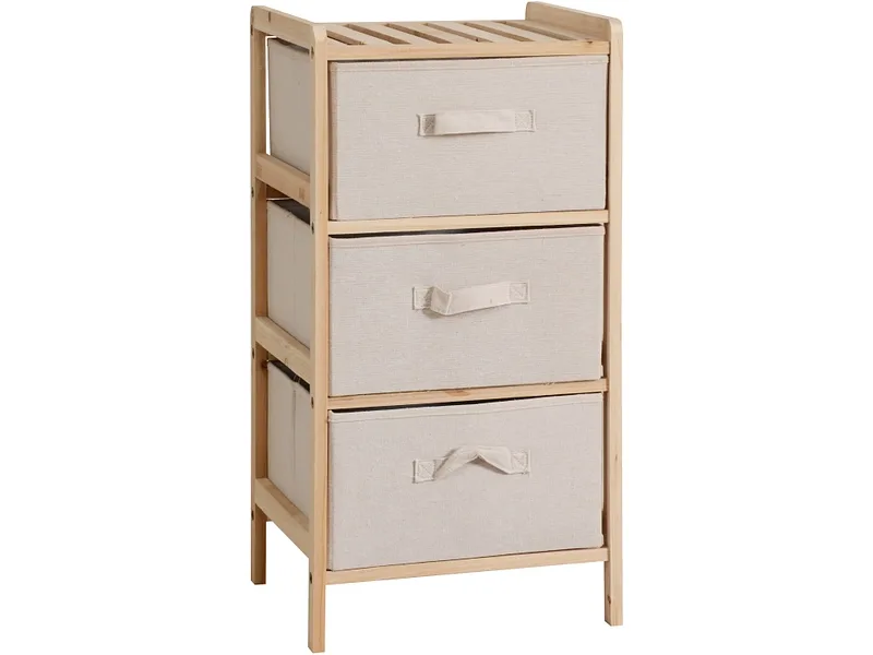 kleines Aufbewahrungsmöbel ANGELO Natürliches Holz