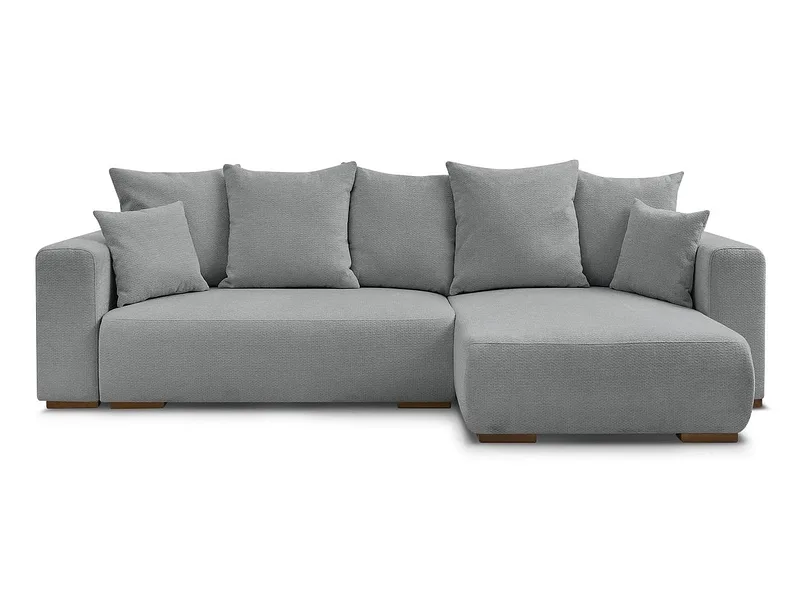 Ecksofa BOBOCHIC SIDONIE Stoff chiniert dunkelgrau