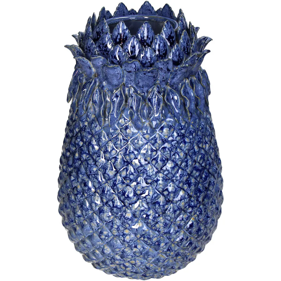 Vase Myko Blau Steingut 34.5 cm
