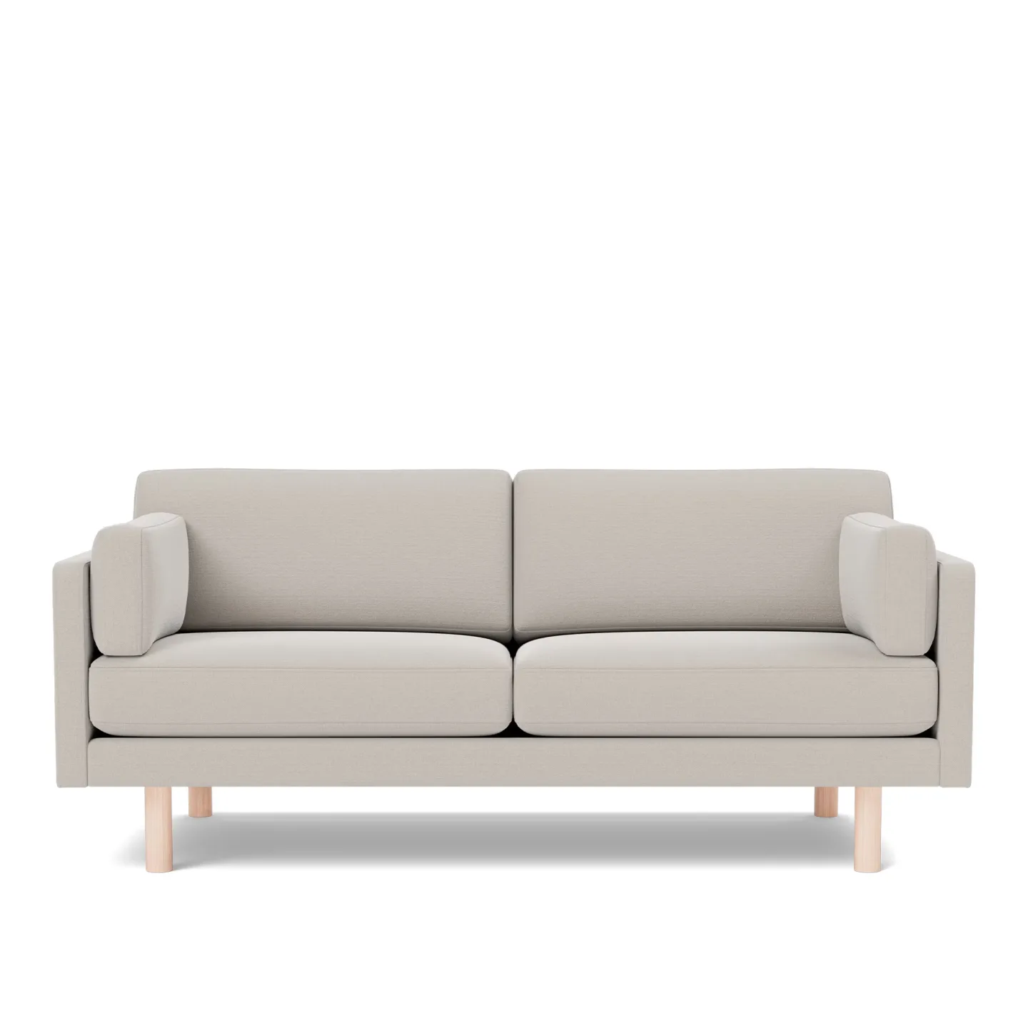 Fredericia Furniture - EJ220 Sofa - 2,5 seater - 185 cm - Erik 3790 Linen - Down wrap - without buttons - Oak soap treated - Soffor - Erik Jørgensen