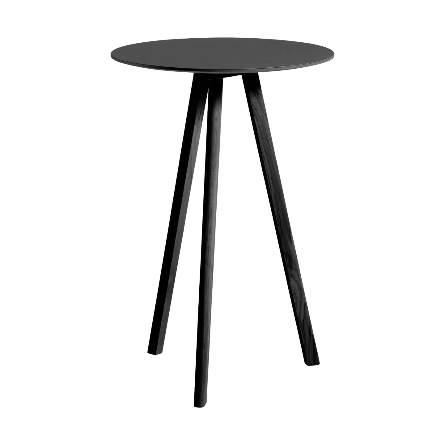HAY CPH20 2.0 Bartisch Ø70 cm Black linoleum-lacquered oak
