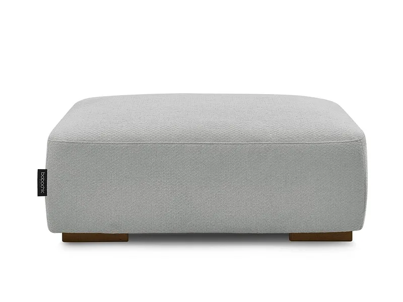 Hocker BOBOCHIC SIDONIE 70x100x40cm stoff chiniert hellgrau