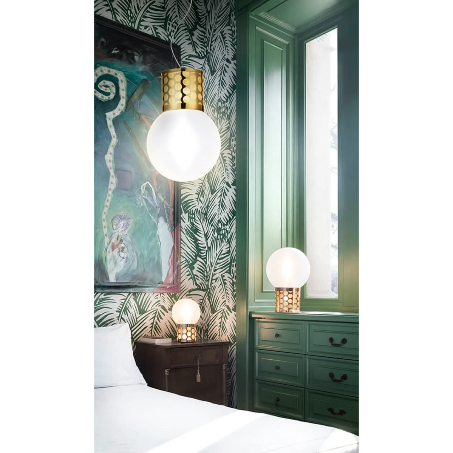 Atmosfera Pendelleuchte Gold - Slamp - Wohnzimmer - Kunststoff