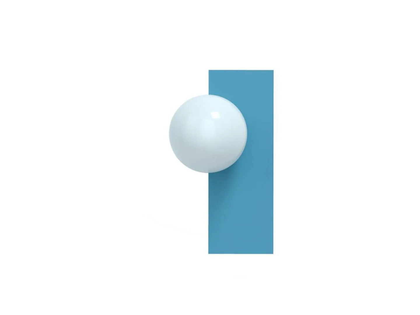 Candy Big Rectangle S Wandleuchte, blau - Swedish Ninja - Wohnzimmer - Metall