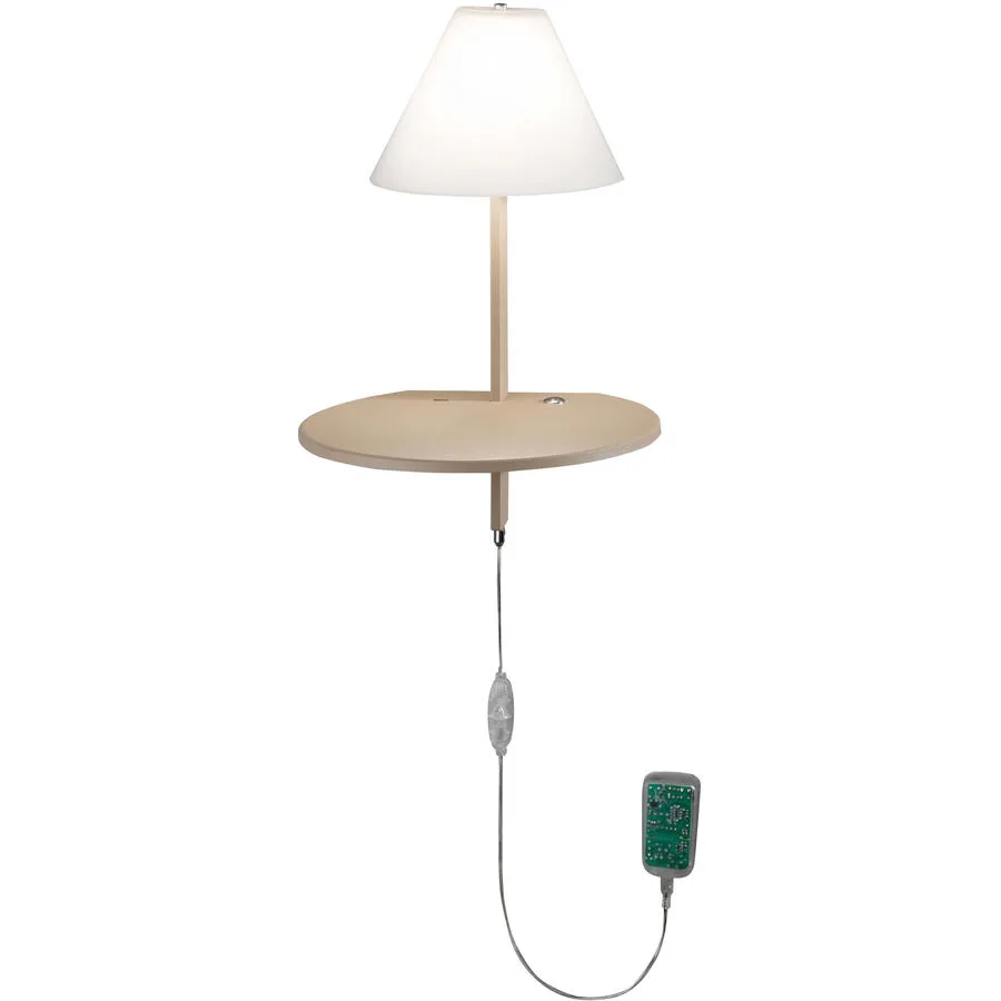 Wandlampe Monroe Metall 30 cm 47 cm - Farbe: Cappucino - LED - Lichtfarbe: Warmweiss - LED Energiesparlampen