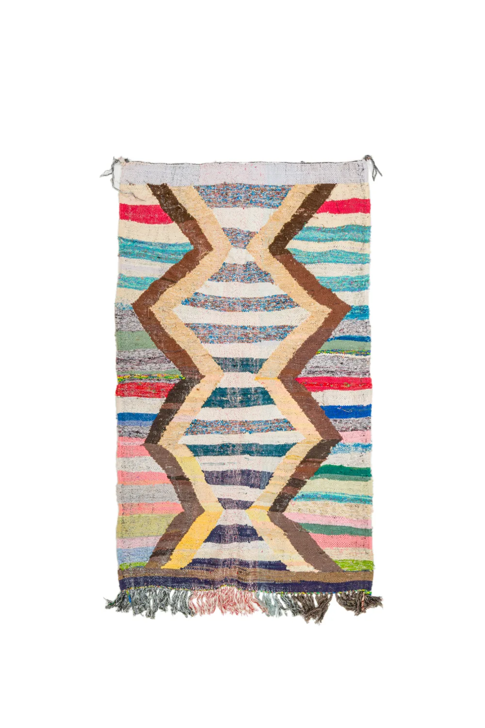 Marokkansk Boucherouite-teppe 120 x 210 cm (Størrelse: 120 x 210 cm)