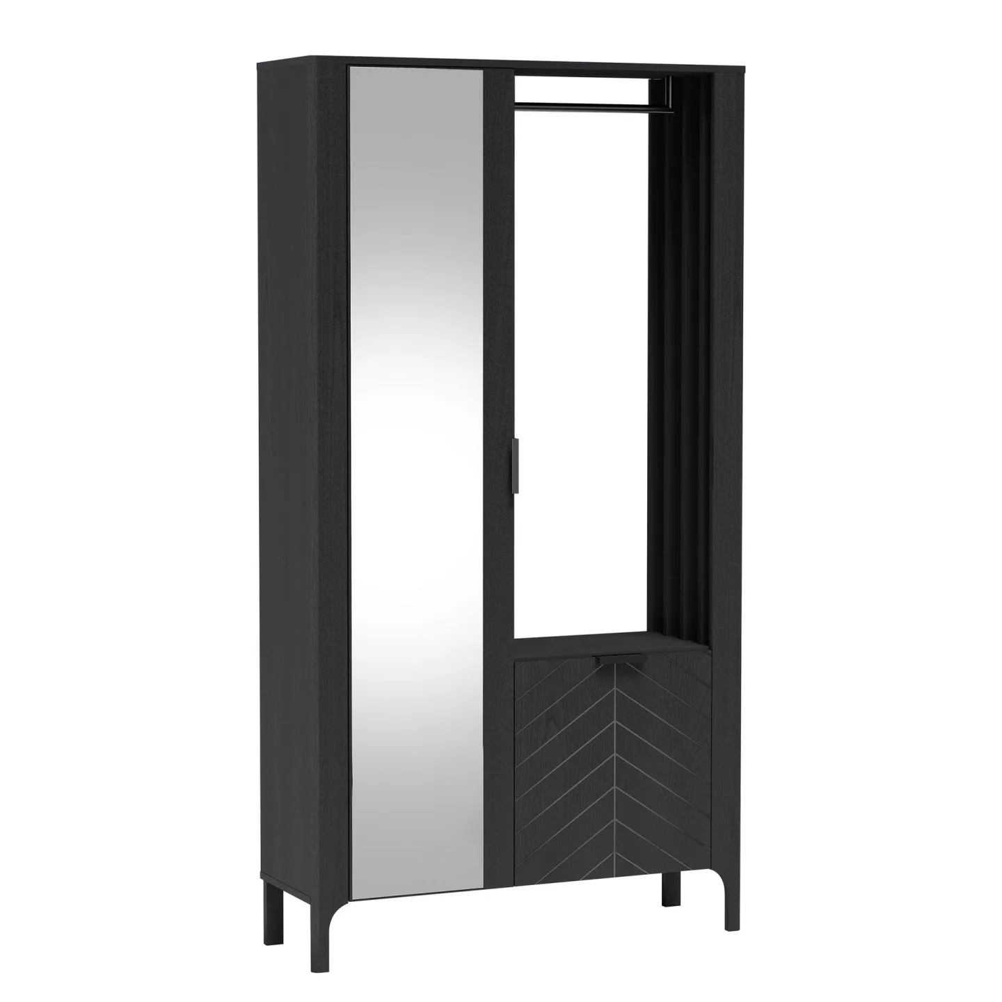 Aggarwal Garderob med Spegel 105 cm -