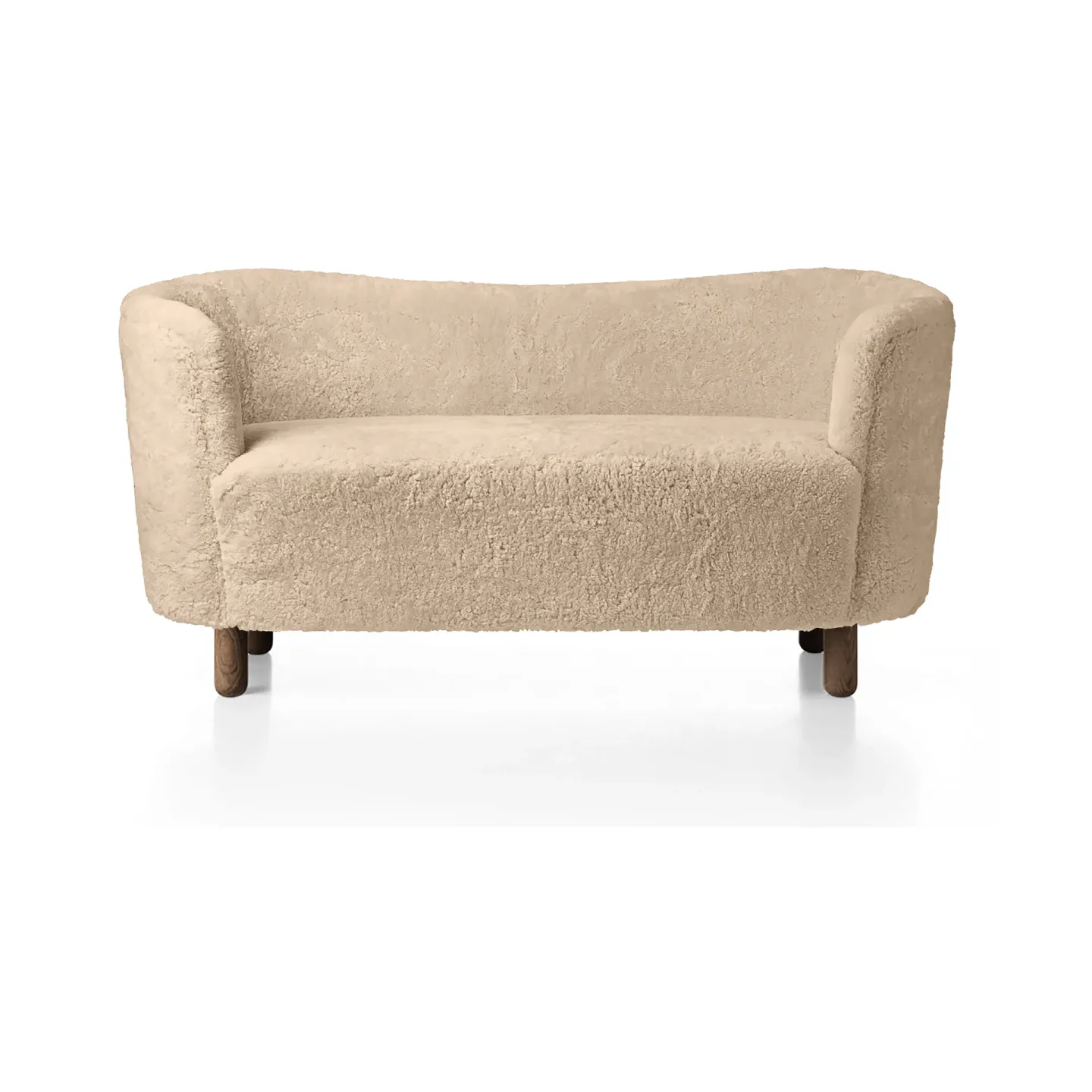 Audo Copenhagen Mingle soffa 152 cm Fårskinn Honey-mörkbetsad ek