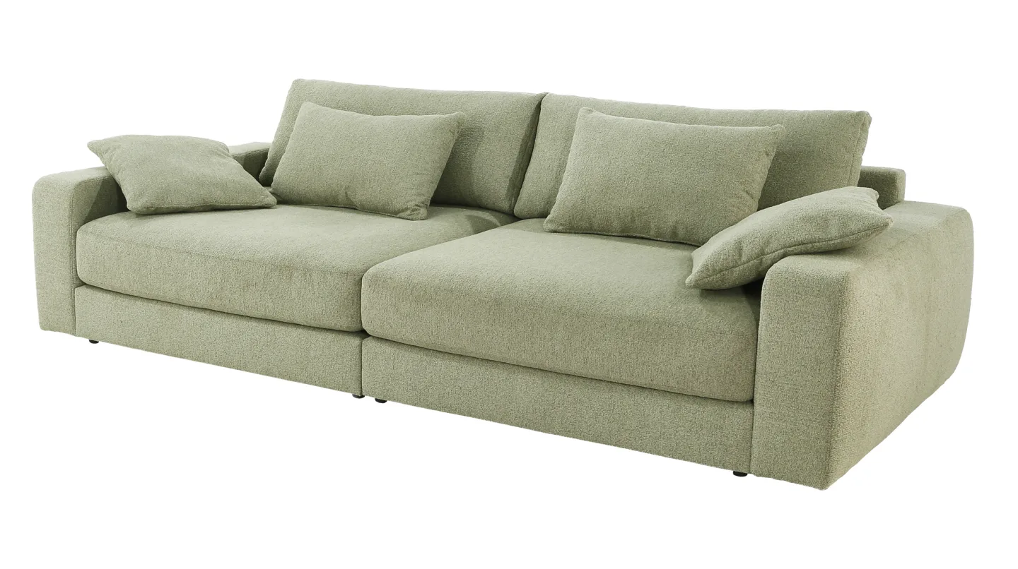 Big Sofa mit Federkern - grün - 290 cm - MILANO
