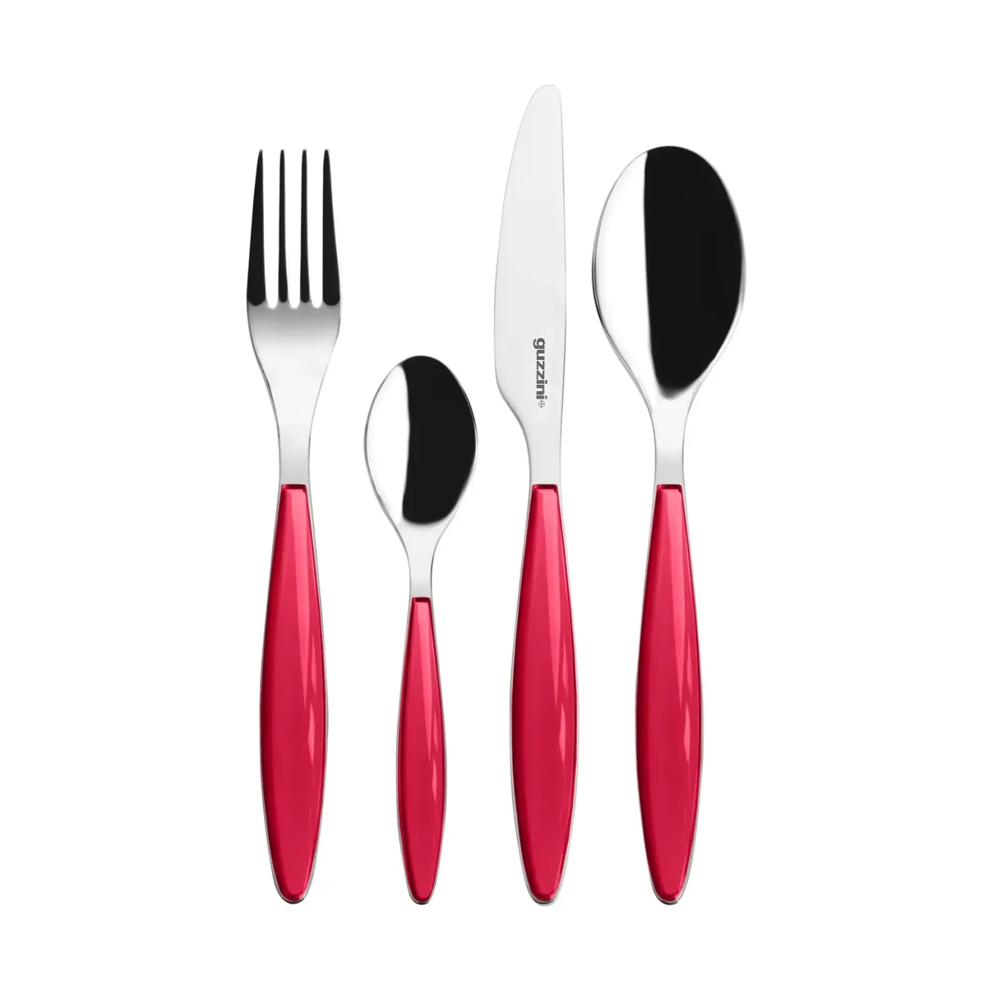 Guzzini Feeling Besteckset Clear red, 24-teilig
