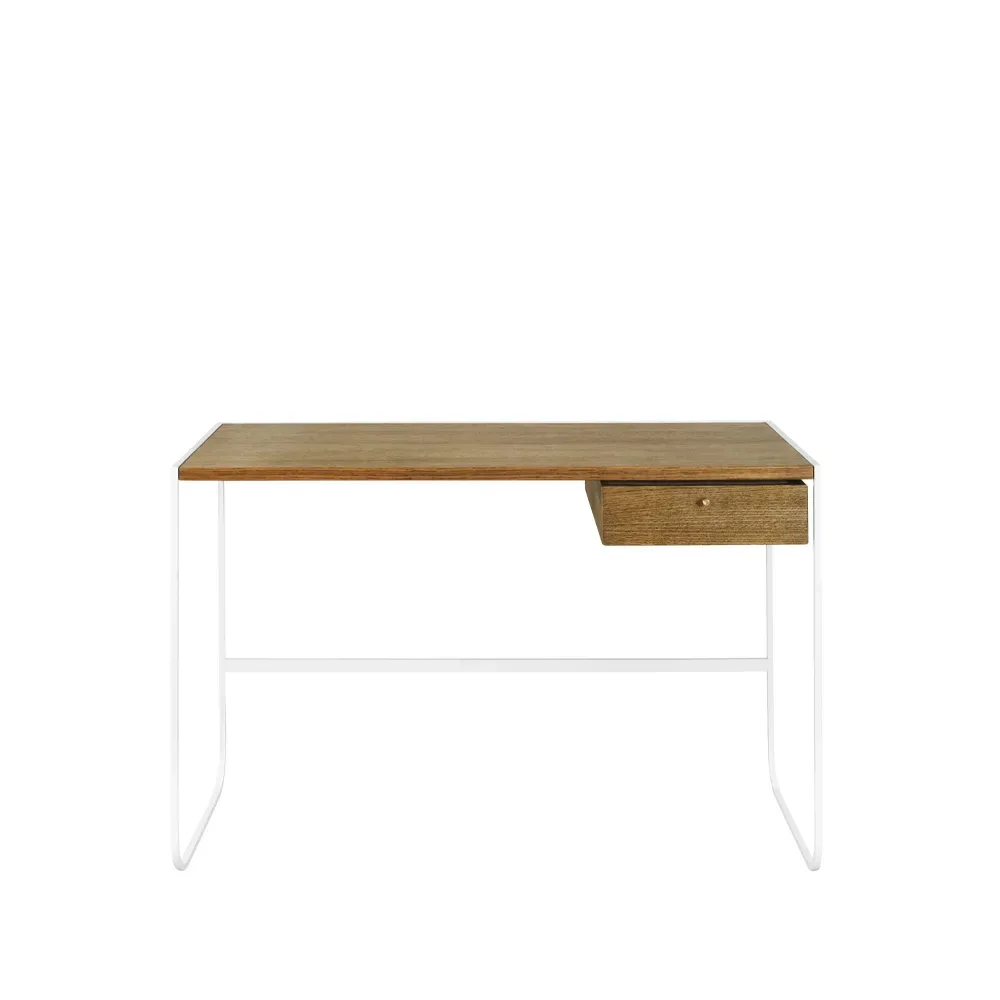 Asplund Tati skrivbord valnötsbetsad ek (p4), 1 låda p4, stativ white