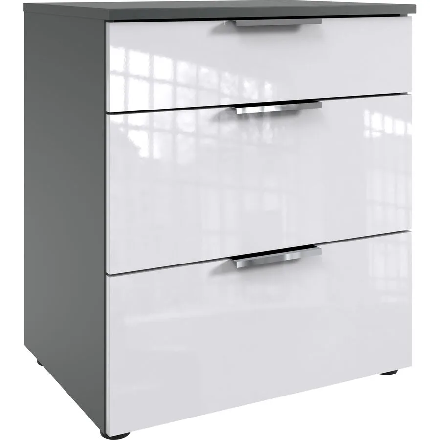 Kommode Sanko Weiss/graphit Holzwerkstoff B 54 H 61 cm