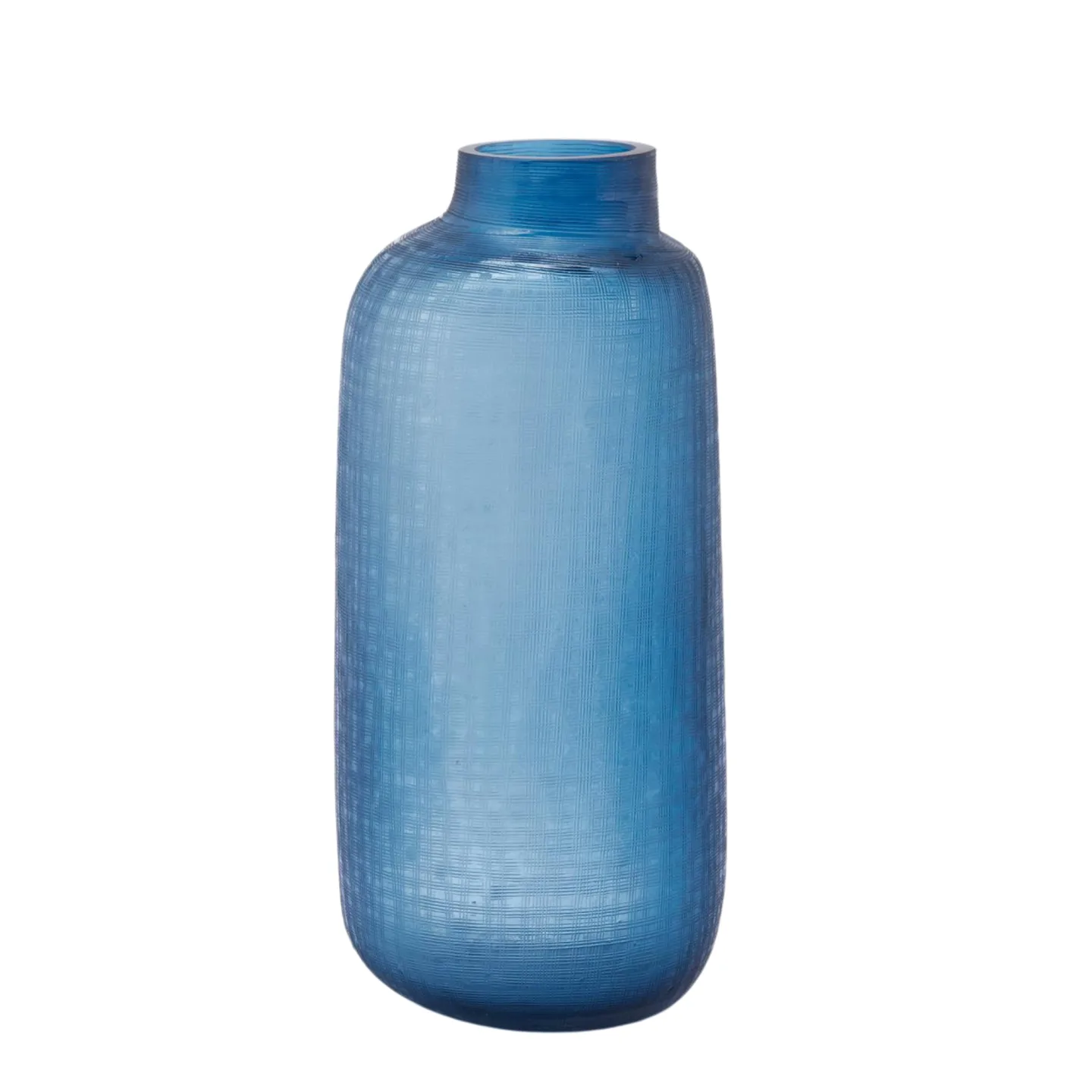 Edg Vase Trame Glas Blau H: 38 cm | Schubiger Möbel