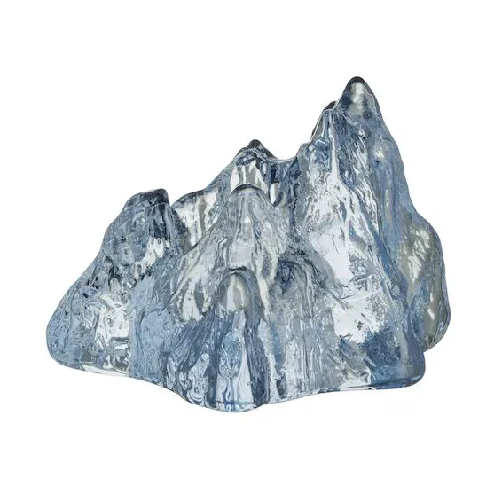 Kosta Boda The Rock Windlicht 91 mm Eisblau