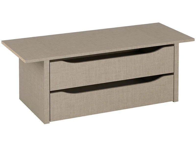HILLUR Block mit 2 Schubladen MATTERHORN